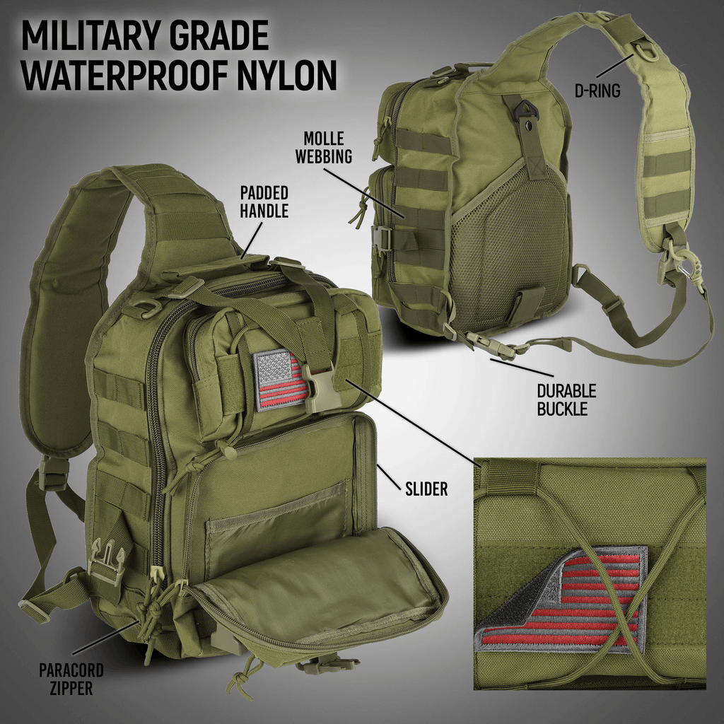XGear Tactical 14L Range Sling Bag Backpack with Adjustable Strap Jupiter Gear