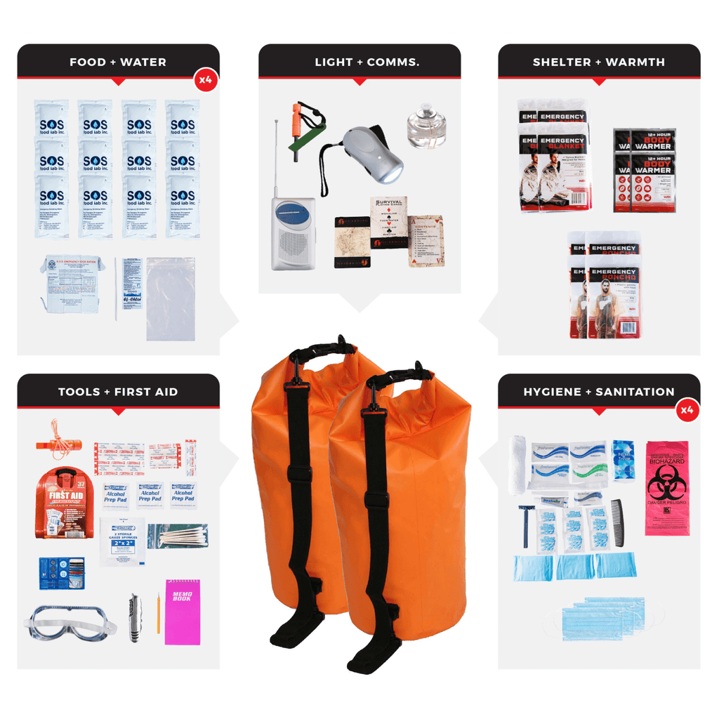 WSK Essential Survival Kit for Up To 4 People plus Dry Bag Jupiter Gear