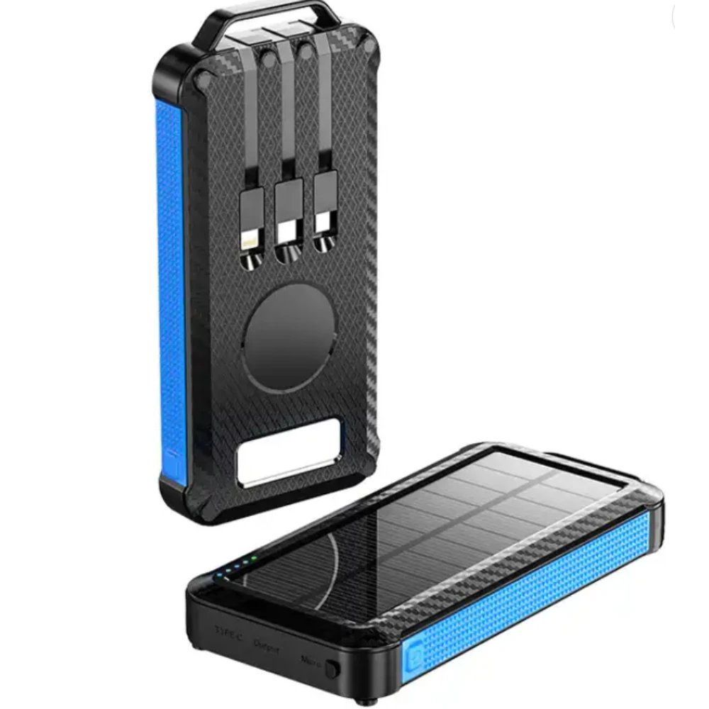Ip65 Waterproof Portable Wireless Solar Power Bank Panel Charger Solar Powerbank Usb-C Outdoorzees
