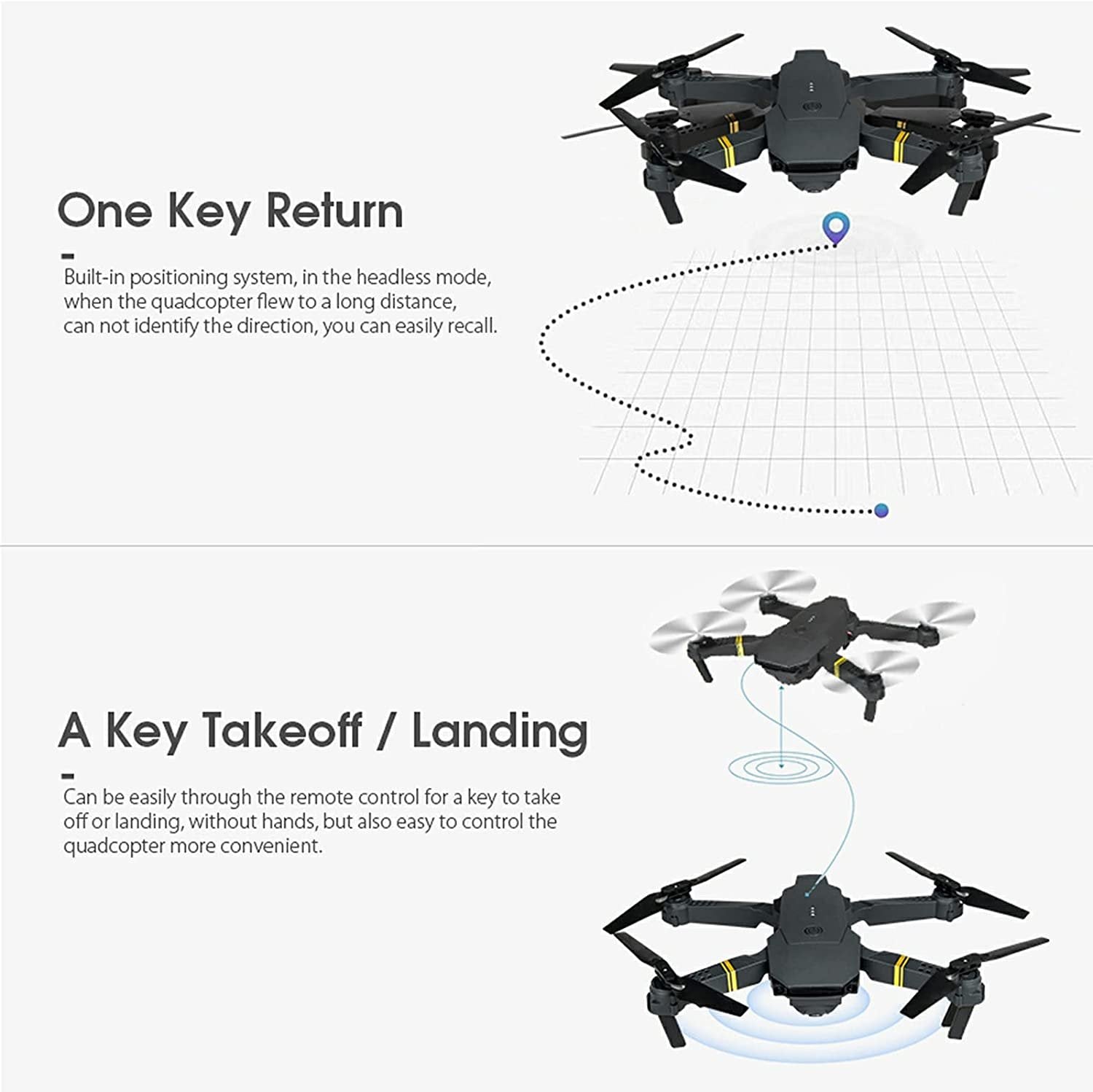 4K HD Dual Camera RC FPV WiFi Portable Wide Angle Foldable Quadcopter Drone Outdoorzees