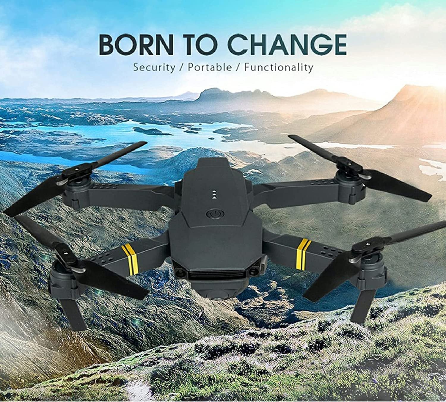 4K HD Dual Camera RC FPV WiFi Portable Wide Angle Foldable Quadcopter Drone Outdoorzees