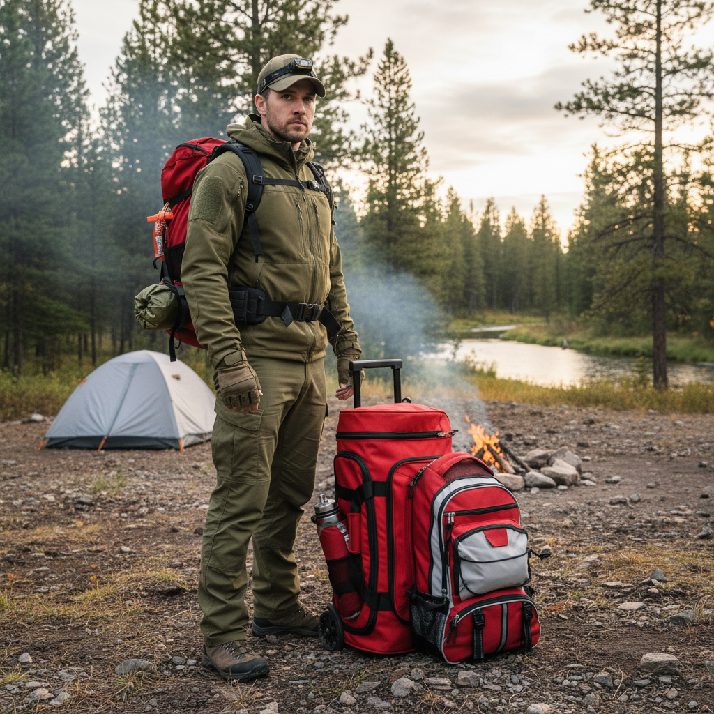 WSK Essential Survival Kit for Up To 6 People plus Rolling Bag and Backpack